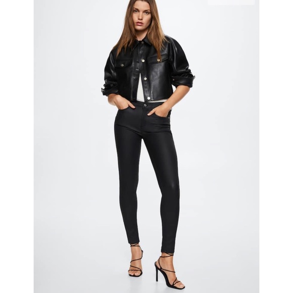 Mango Denim - MNG by Mango Black Wax Jeans